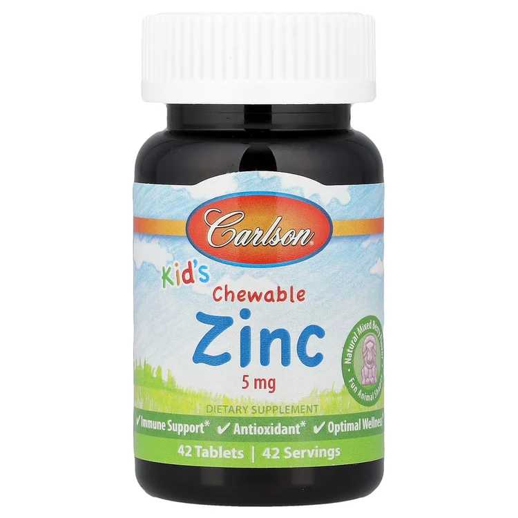 Kid's Chewable Zinc, Natural Mixed Berry, 5 mg, 42 Tablets image 1