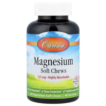 Magnesium, Natural Berries & Creme, 125 mg, 40 Vegetarian Soft Chews