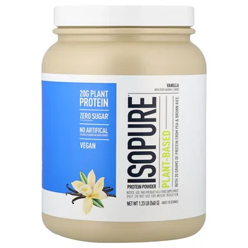 Plant-Based Protein Powder, Vanilla, 1.23 lb (560 g)