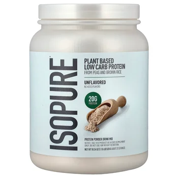 Plant Based Low Carb Protein Powder, Unflavored, 1.15 lb (521 g)