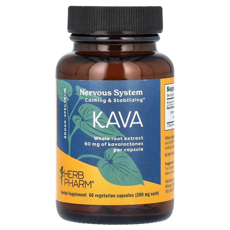 Kava, 60 Vegetarian Capsules (200 mg per Capsule) image 1