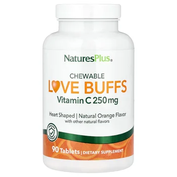 Chewable Love Buffs, Vitamin C, Natural Orange, 90 Tablets