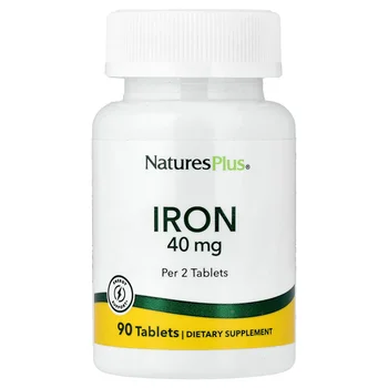 Iron, 40 mg, 90 Tablets (20 mg per Tablet)