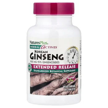 Herbal Actives, Korean Ginseng, Extended Release, 1,000 mg, 30 Tablets