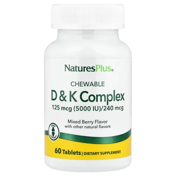 Chewable D & K Complex, Mixed Berry, 60 Tablets