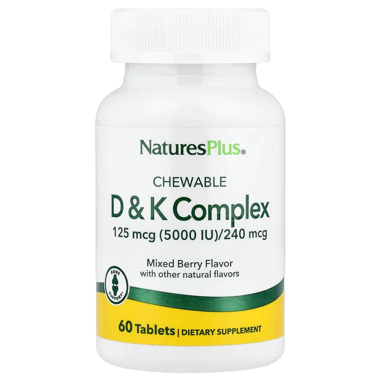 Chewable D & K Complex, Mixed Berry, 60 Tablets image 1
