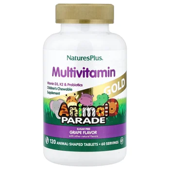 Animal Parade® Gold, Children's Chewable Multivitamin, Grape, 120 Animal-Shaped Tablets
