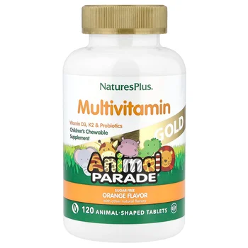 Animal Parade® Gold, Children's Chewable Multivitamin, Orange, 120 Animal-Shaped Tablets
