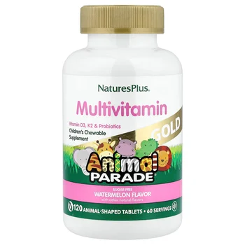 Animal Parade® Gold, Children's Chewable Multivitamin Supplement, Watermelon, 120 Animal-Shaped Tablets