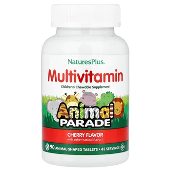 Animal Parade®, Children's Chewable Multivitamin, Cherry, 90 Animal-Shaped Tablets