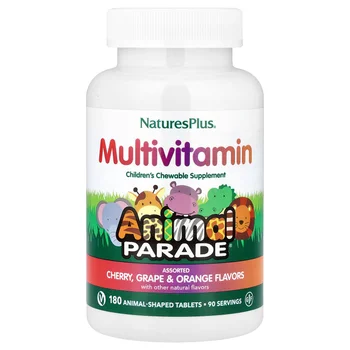 Animal Parade®, Children's Chewable Multivitamin, Cherry, Grape & Orange, 180 Animal-Shaped Tablets