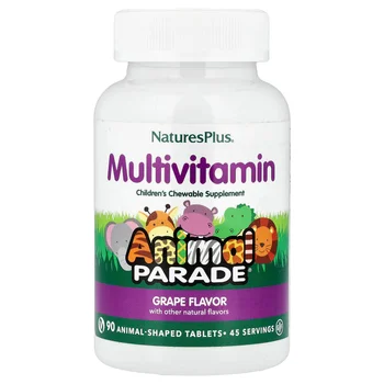 Animal Parade®, Children's Chewable Multivitamin Supplement, Grape, 90 Animal-Shaped Tablets