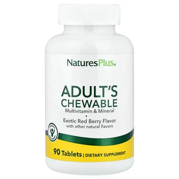 Adult's Chewable Multivitamin & Mineral, Exotic Red Berry, 90 Tablets