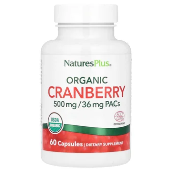 Organic Cranberry, 60 Capsules (250 mg per Capsule)