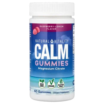 CALM® Magnesium Citrate Gummies, Raspberry-Lemon, 60 Gummies (83 mg per Gummy)