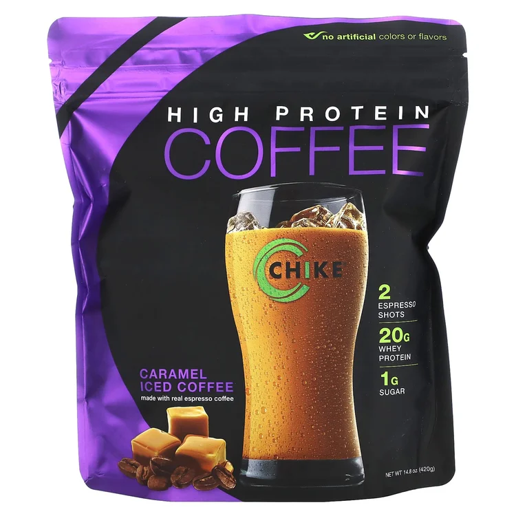 High Protein Iced Coffee, Caramel, 14.8 oz (420 g) image 1