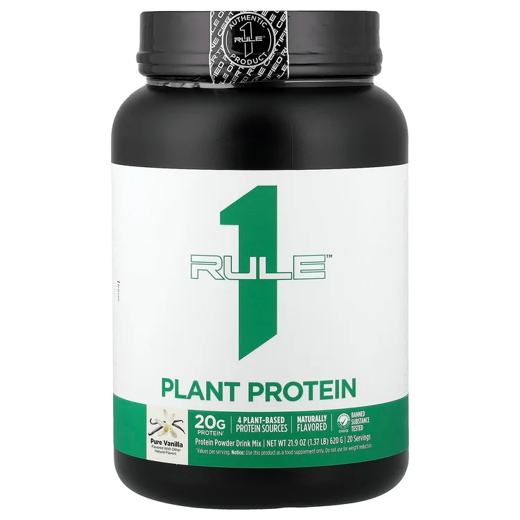 Plant Protein, Pure Vanilla, 1.37 lb (620 g) image 1