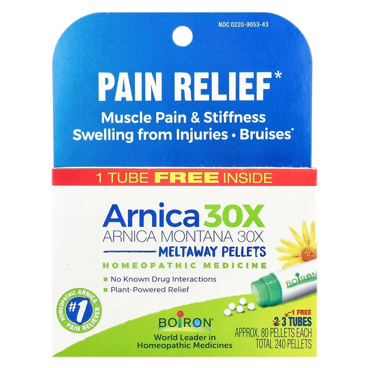 Arnica Montana, 30X, 3 Tubes, Approx. 80 Pellets Each image 1