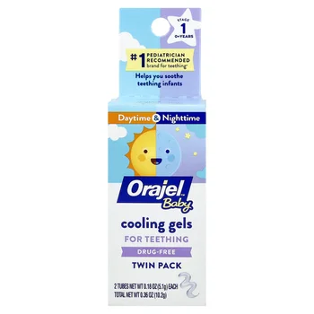 Baby Daytime + Nighttime Cooling Gels for Teething, 0+ Years, 2 Tubes, 0.18 oz (5.1 g) Each