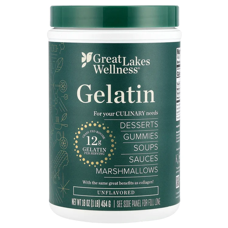 Gelatin, Unflavored, 16 oz (454 g) image 1