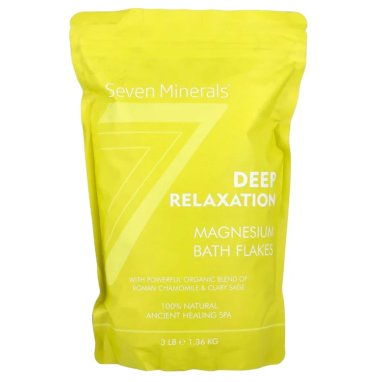 Deep Relaxation, Magnesium Bath Flakes, Roman Chamomile & Clary Sage, 3 lb (1.36 kg) image 1