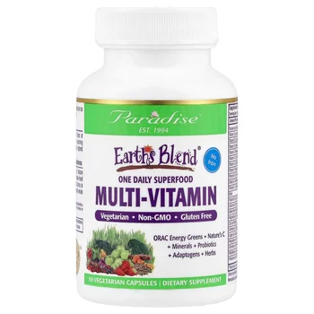 Earth's Blend, One Daily Superfood Multi-Vitamin, No Iron, 30 Vegetarian Capsules