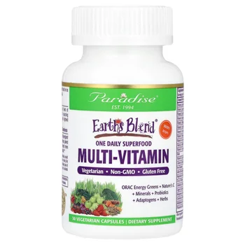 Earth's Blend, One Daily Superfood Multi-Vitamin with Iron, 30 Vegetarian Capsules