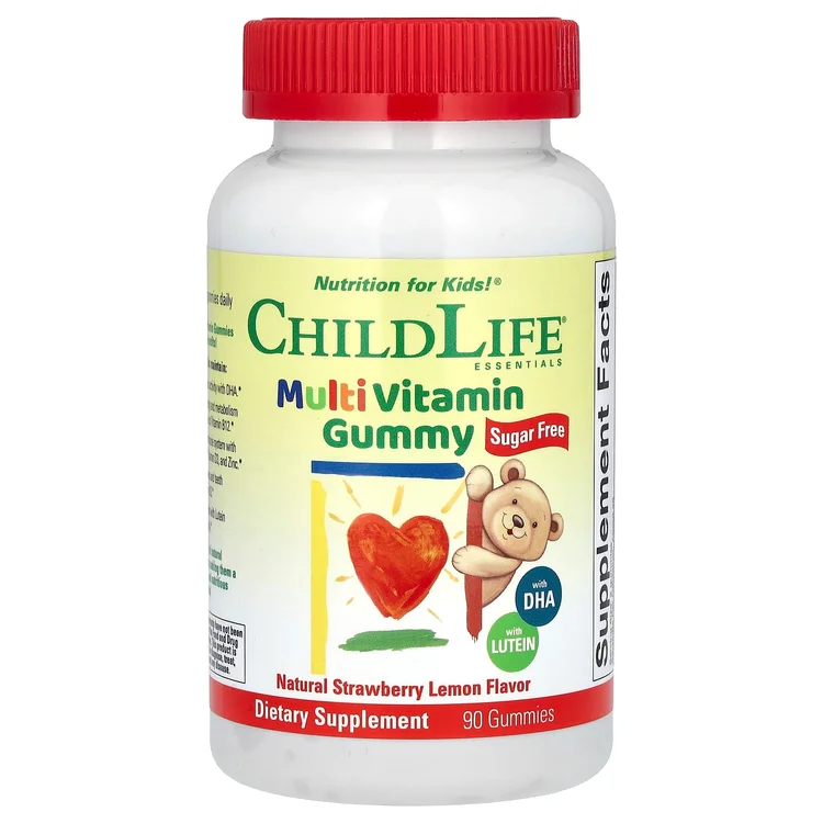 Multi Vitamin Gummy, Sugar Free, Natural Strawberry Lemon, 90 Gummies image 1