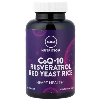 CoQ-10, Resveratrol, Red Yeast Rice, 60 Softgels