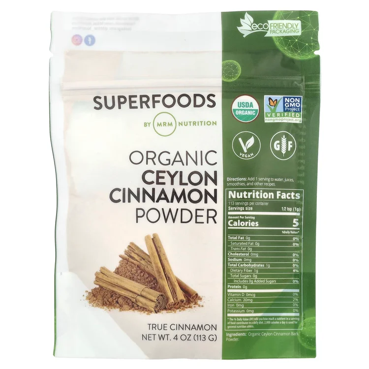 Organic Ceylon Cinnamon Powder, 4  oz (113 g) image 1