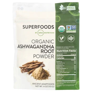 Organic Ashwagandha Root Powder, 4  oz (113 g)
