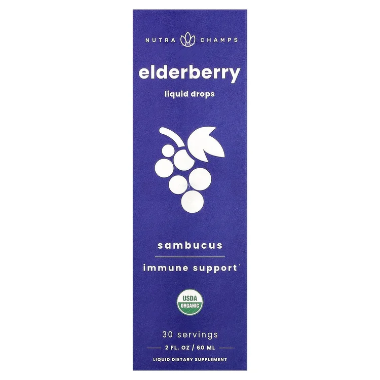 Elderberry, Sambucus, Liquid Drops, 2 fl oz (60 ml) image 1