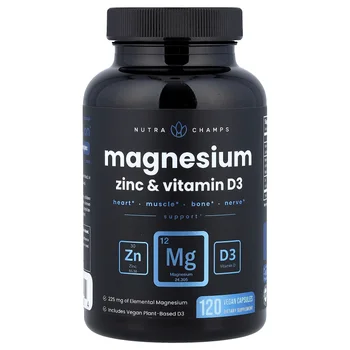 Magnesium, Zinc & Vitamin D3, 120 Vegan Capsules