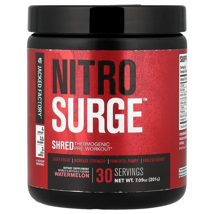 Nitro Surge™, Shred Thermogenic Pre-Workout, Watermelon, 7.09 oz (201 g) image 1