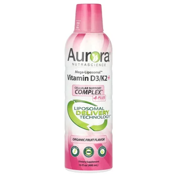 Mega-Liposomal™, Vitamin D3/K2+ Plus Vitamin C, Organic Fruit, 16 fl oz (480 ml)