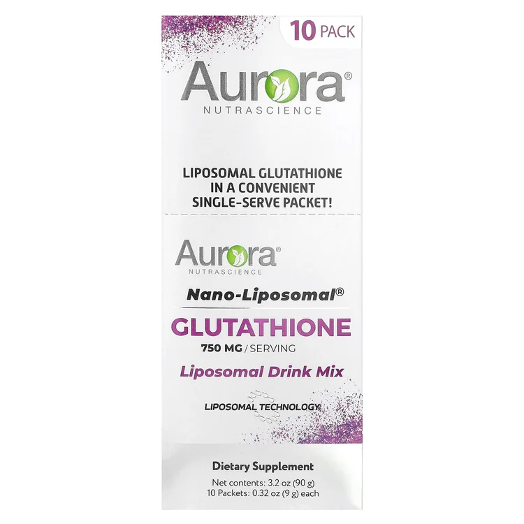 Nano-Liposomal®, Glutathione, Liposomal Drink Mix, 10 Packets, 0.32 oz (9 g) Each image 1