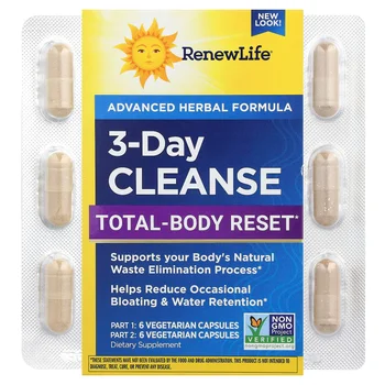 3-Day Cleanse, Total Body Reset, 12 Vegetarian Capsules