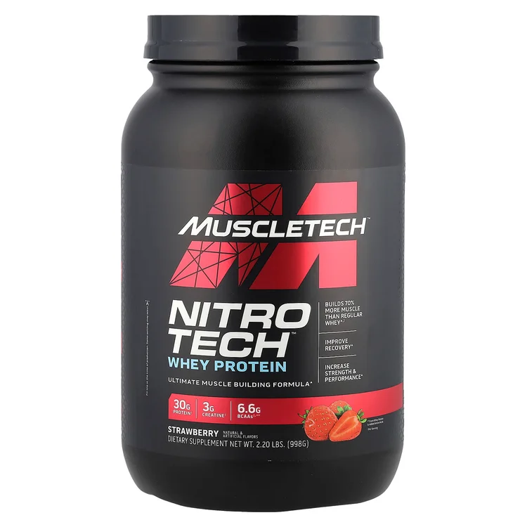 Nitro-Tech™ Whey Protein, Strawberry, 2.2 lbs (998 g) image 1