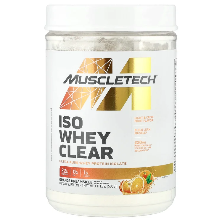 ISO Whey Clear, Ultra-Pure Protein Isolate, Orange Dreamsicle, 1.11 lbs (505 g) image 1