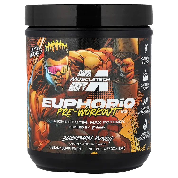EuphoriQ® Pre-Workout V2, Boogieman Punch, 14.67 oz (416 g) image 1