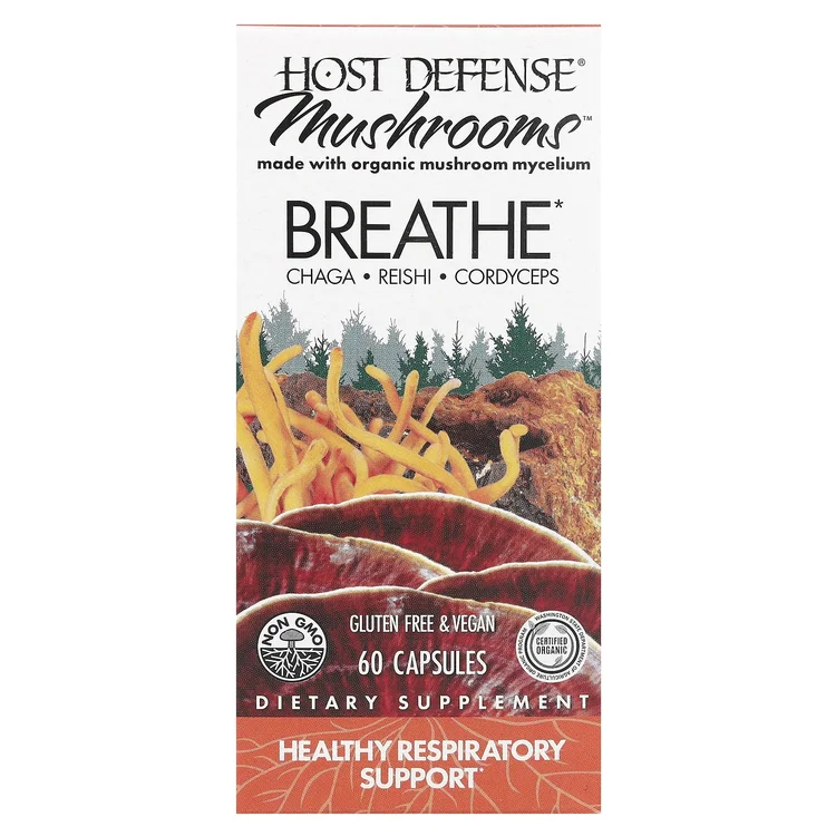 Host Defense Mushrooms, Breathe, 60 Capsules image 1