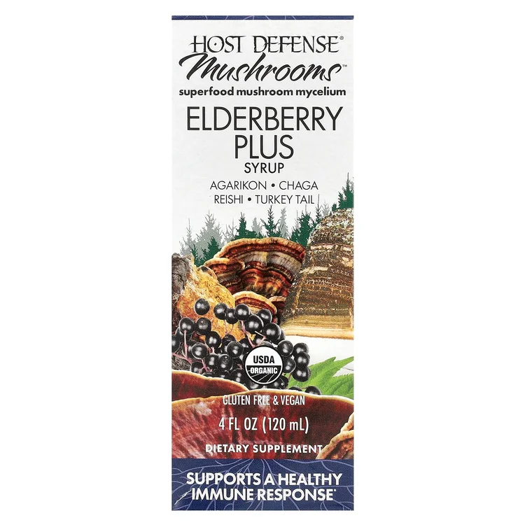Mushrooms™, Elderberry Plus Syrup, 4 fl oz (120 ml) image 1