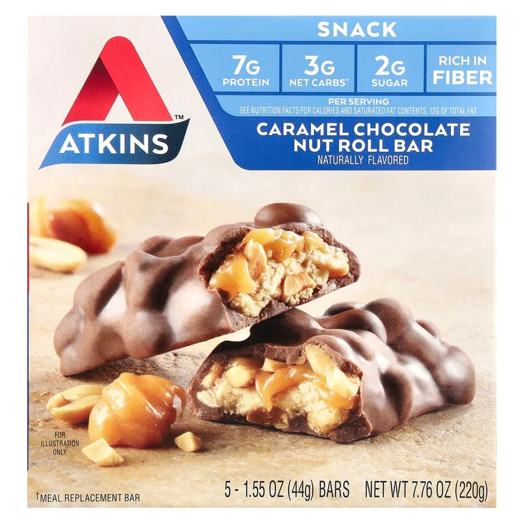 Caramel Chocolate Nut Roll Bar, 5 Bars, 1.55 oz (44 g) Each image 1