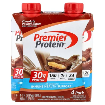 High Protein Shake, Chocolate Peanut Butter, 4 Shakes, 11 fl oz (325 ml) Each