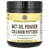 MCT Oil Powder Collagen Peptides with Prebiotic Acacia Fiber, Vanilla, 1 lb (454 g)