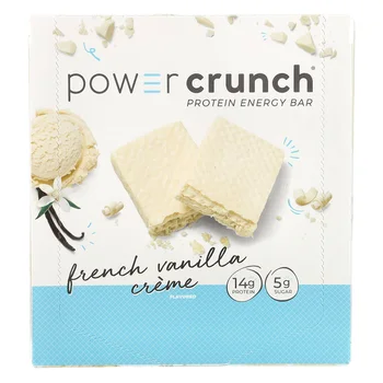 Power Crunch®, Protein Energy Bar, French Vanilla Creme, 12 Bars, 1.4 oz (40 g) Each