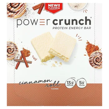 Power Crunch®, Protein Energy Bar, Cinnamon Roll, 12 Bars, 1.4 oz (40 g) Each