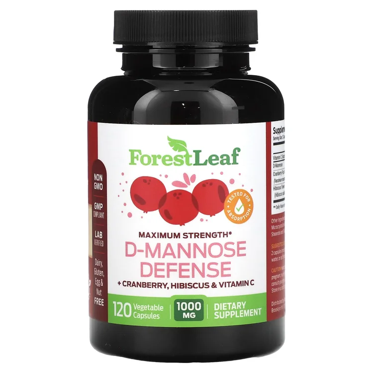 D-Mannose Defense, Maximum Strength, 120 Vegetarian Capsules image 1