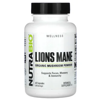 Organic Lions Mane, 60 Capsules (0.5 g per Capsule)