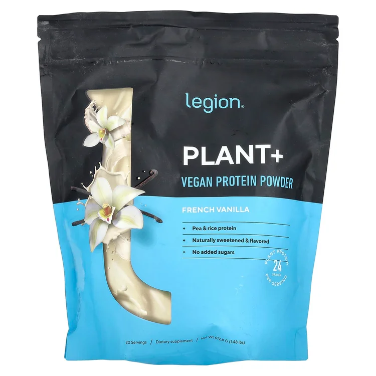 Plant+, Vegan Protein Powder, French Vanilla, 1.48 lbs (672.8 g) image 1